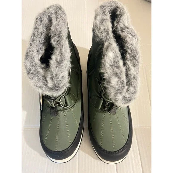 Weatherproof Green Black Faux Fur Snow Boots Women’s Size 9 – Waterproof Winter - Picture 4 of 9